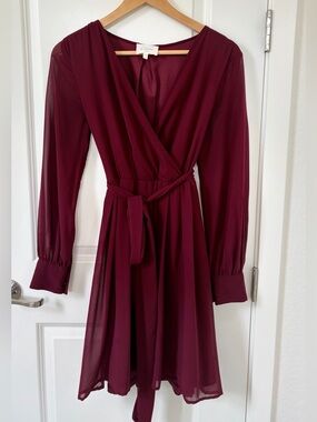 Böhme Veronica Dress in Burgundy (M)